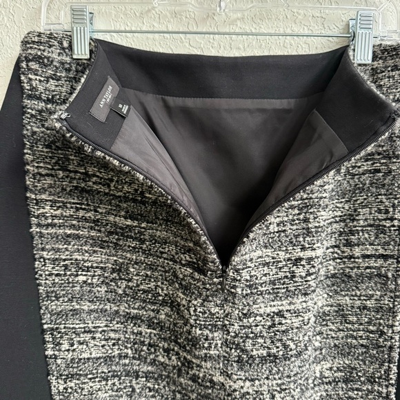 Ann Taylor Tweed Pencil Skirt Black Wool Blend Mixed Media Women’s Size 10 - Picture 3 of 7